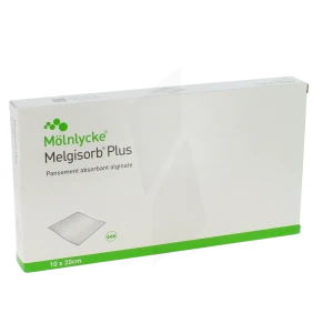 Melgisorb Plus Pansement Absorbant Stérile Hémostatique 10x20cm B/10