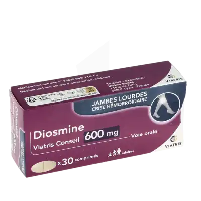 Diosmine Mylan 600 Mg, Comprimé à AMBARÈS-ET-LAGRAVE