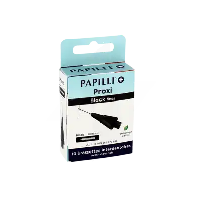 Papilli+ Proxi Bossettes Interdentaires Noire Fine 0,55mm B/10 à Ecommoy