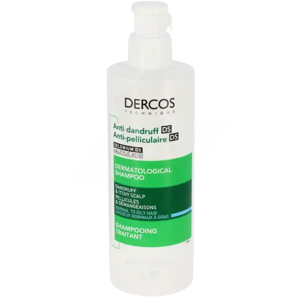 Vichy Dercos Technique Antipelliculaire Ds Shampooing Traitant Pellicules & Démangeaisons Cheveux Normaux à Gras Flacon/390ml