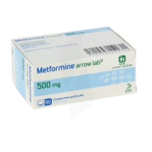 Metformine Arrow Lab 500 Mg, Comprimé Pelliculé