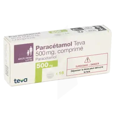 Paracetamol Teva 500 Mg, Comprimé à MARIGNANE