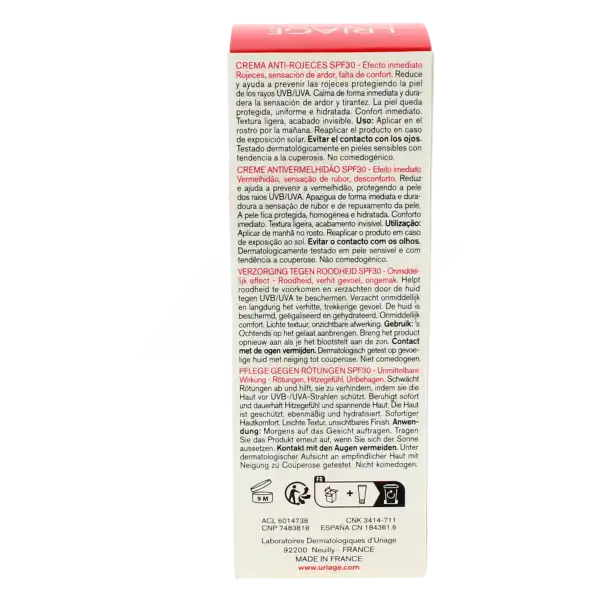 Uriage Roseliane Spf30 Crème Soin Anti-rougeurs T/40ml