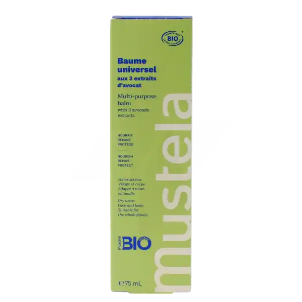 Mustela Baume Universel Aux Trois Extraits D’avocat Bio 75 Ml