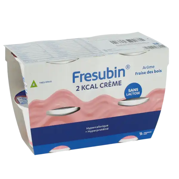 Fresubin 2 Kcal Crème Nutriment Fraise Des Bois 4pots/200g