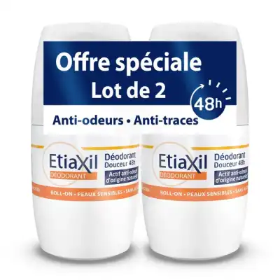 Etiaxil Déodorant Douceur 48h Sans Aluminium 2roll-on/50ml à Marseille