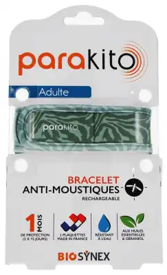 Parakito Grafic Bracelet Rechargeable Anti-moustique Adulte Camouflage B/2 à BIGANOS
