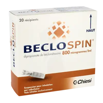 Beclospin 800 Microgrammes/2ml Suspension Pour Inhalation Par Nébuliseur à Osny