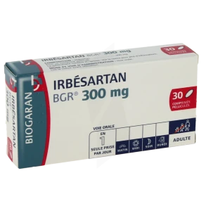 Irbesartan Bgr 300 Mg, Comprimé Pelliculé