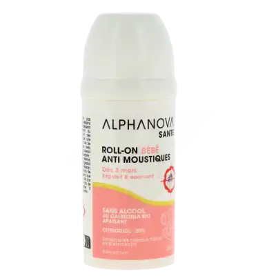 Alphanova Roll-on anti-moustiques pour bébé Roll-on de 30 ml