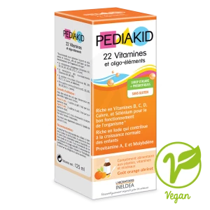 Pédiakid 22 Vitamines Et Oligo-eléments Sirop Abricot Orange 125ml