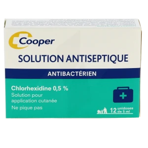 Chlorhexidine Cooper 0,5 % Solution Application Cutanée 12 Unidoses/5ml