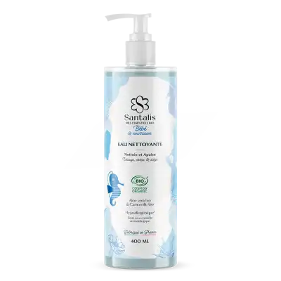 Santalis Bébé Eau Nettoyante Bébé Bio Fl pompe/400ml