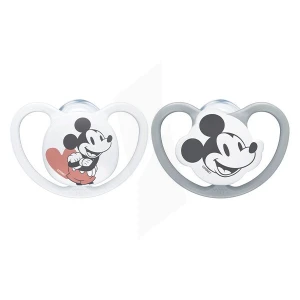 Nuk Space Sucette Silicone 6-18mois Mickey B/2