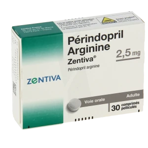 Perindopril Arginine Zentiva 2,5 Mg, Comprimé Pelliculé
