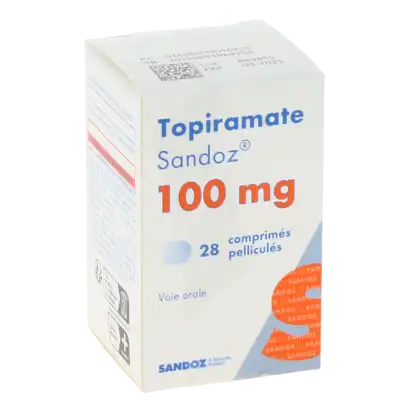 TOPIRAMATE SANDOZ 100 mg, comprimé pelliculé
