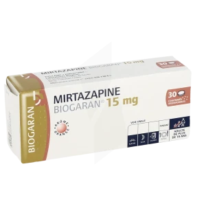 Mirtazapine Biogaran 15 Mg, Comprimé Orodispersible