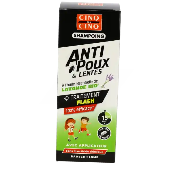 Cinq Sur Cinq Shampooing Lavande Bio Anti-poux Lentes T Appl/100ml+peigne
