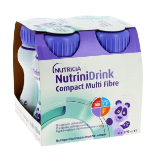 Nutrinidrink Compact Multi Fibre Nutriment Non Aromatisé 4bouteilles/125ml