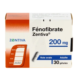 Fenofibrate Zentiva 200 Mg, Gélule