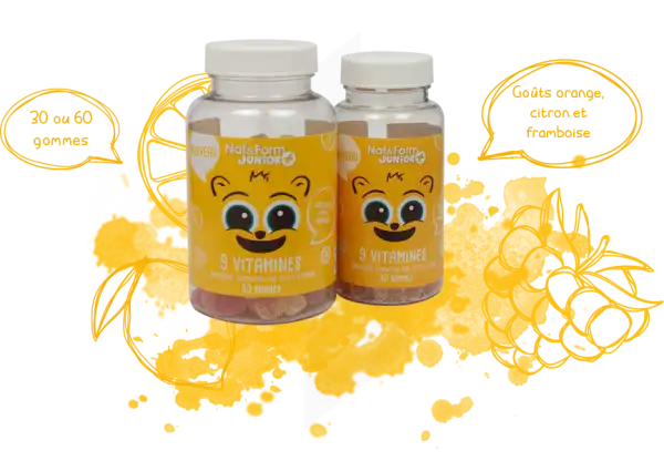 Nat&form Junior Ours+ 9 Vitamines 30 Oursons