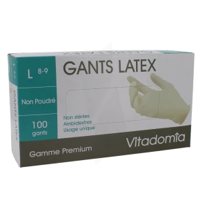 Vitadomia Gant Latex Sans Poudre Premium Tl 8/9 B/100