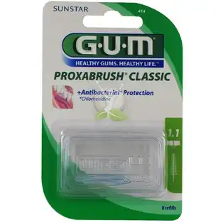 Gum Proxabrush Classic, 1,1 Mm, Vert , Blister 8 à POITIERS