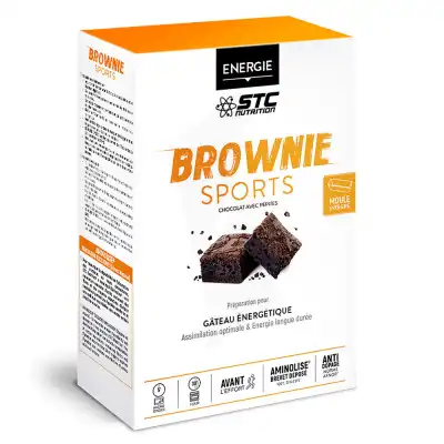 STC Nutrition Brownie Multisports Poudre pour Gâteau Chocolat avec pépites B/400G