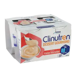Clinutren Dessert G Nutrim Fraise Bisc 4/200 G à Bletterans