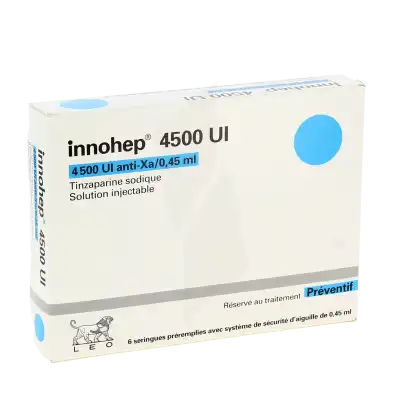 INNOHEP 4 500 UI anti-Xa/0,45 ml, solution injectable en seringue préremplie
