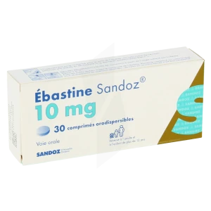 Ebastine Sandoz 10 Mg, Comprimé Orodispersible