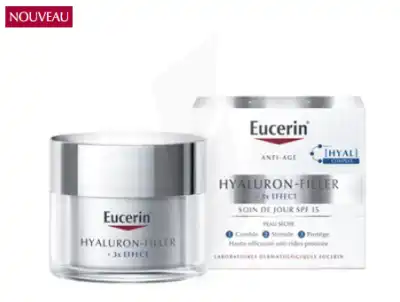 Eucerin Hyaluron-filler + 3x Effect Spf15 Crème Soin De Jour Peau Sèche Pot/50ml à BIGANOS