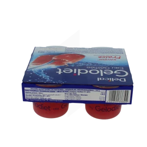 Gelodiet Eau Gélifiée Fraise 4pots/120g