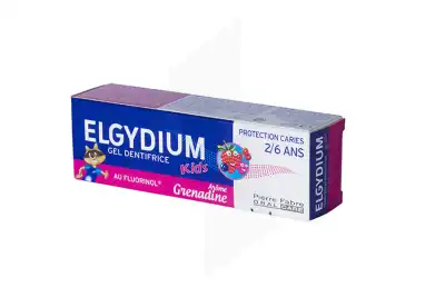 Elgydium Kids Protection Caries Gel Dentifrice Grenadine 2-6ans 50ml à JOUE-LES-TOURS