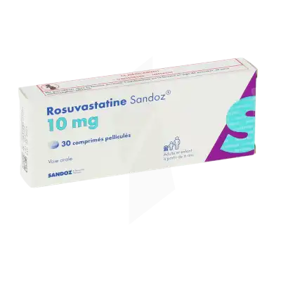 Rosuvastatine Sandoz 10 Mg, Comprimé Pelliculé à Bordeaux