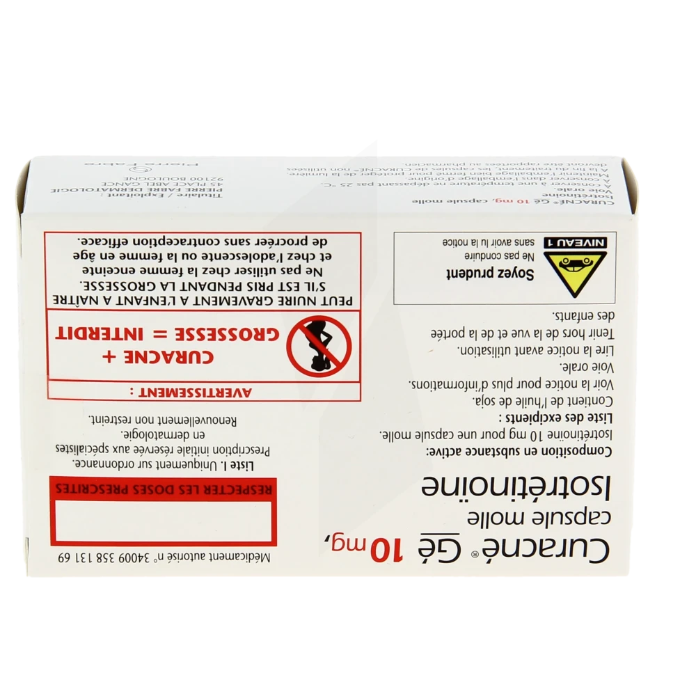 Pharmacie Becker - Médicament Curacne 10 Mg, Capsule Molle - MONTEUX