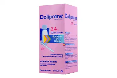 Doliprane 2,4 % Suspension Buvable Sans Sucre Fl/100ml à Lesparre-Médoc