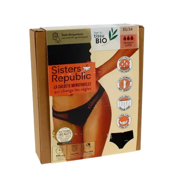 Sisters Republic Sidonie Culotte Menstruelle Bikini Flux Super Txs