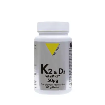 Vitall+ Vitamines K2 Vitamk7 & D3 50µg Gélules Végétales B/60 à LA-RIVIERE-DE-CORPS