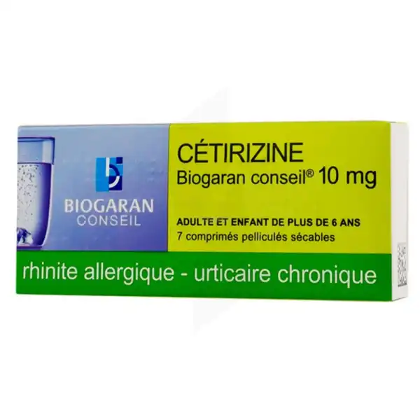 Cetirizine Cristers Conseil 10 Mg, Comprimé Pelliculé Sécable Plq/7