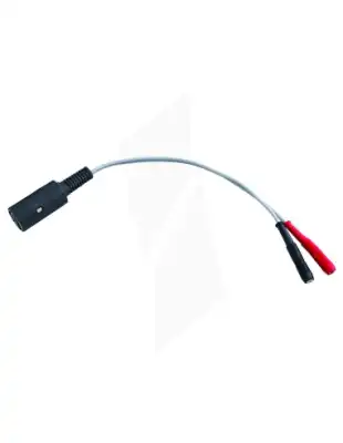 Chattanooga Câble adaptateur 2 fiches bananes femelles 2mm pour sonde DIN 3 broches mâle