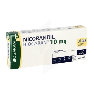 Nicorandil Biogaran 10 Mg, Comprimé Sécable
