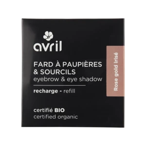 Avril Fard à Paupières Bio Rose Gold Irisé Recharge/2,5g