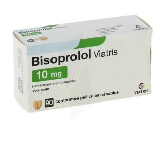 Bisoprolol Viatris 10 Mg, Comprimé Pelliculé Sécable