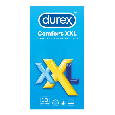Durex Comfort Xxl Préservatif Lubrifié B/10 à MIRAMONT-DE-GUYENNE