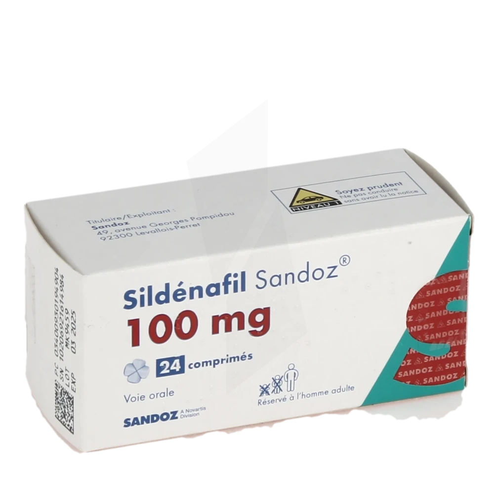 Sildenafil Sandoz 100 Mg, Comprimé