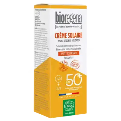 Bioregena Crème Solaire Spf50+ Visage Et Zones Délicates T/40ml à Mérignac
