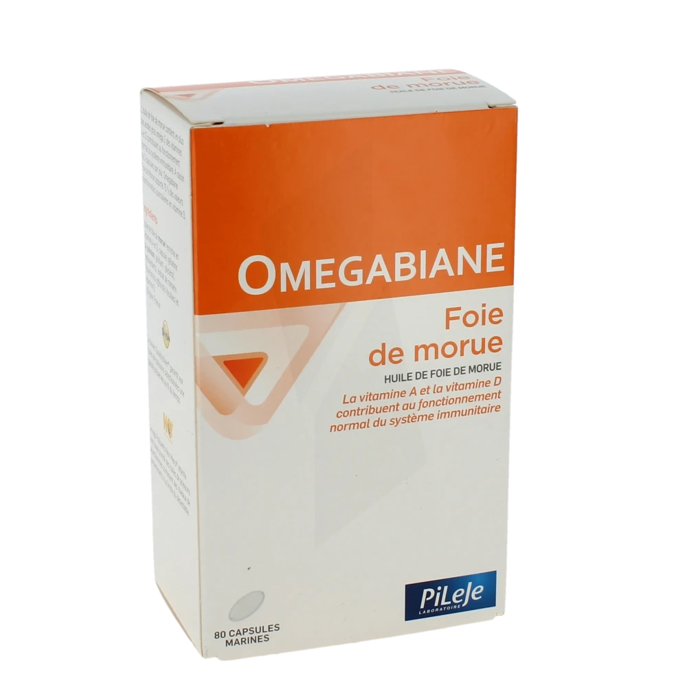 Pileje Omegabiane Foie De Morue 80 Capsules Marines