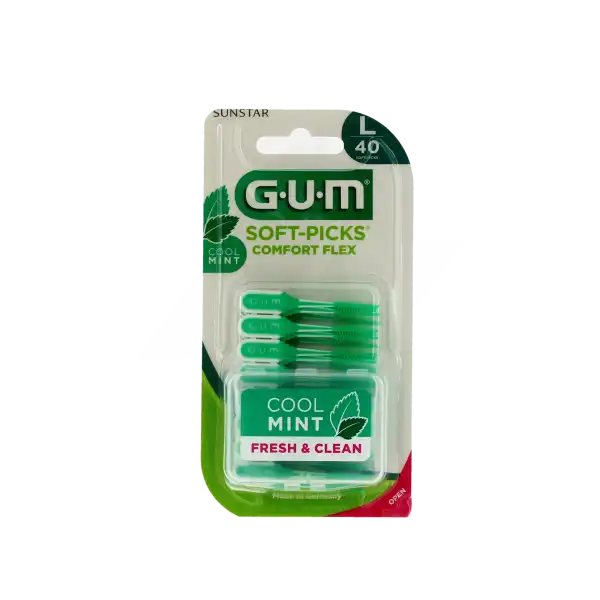 Gum Soft Picks Comfort Flex Pointe Large Interdentaire Mint B/40