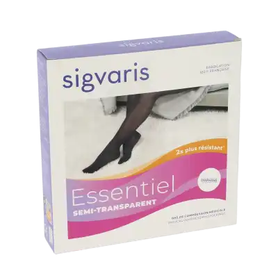 Sigvaris Essentiel Semi-transparent Bas Auto-fixants  Femme Classe 2 Dune X Large Normal à JOINVILLE-LE-PONT